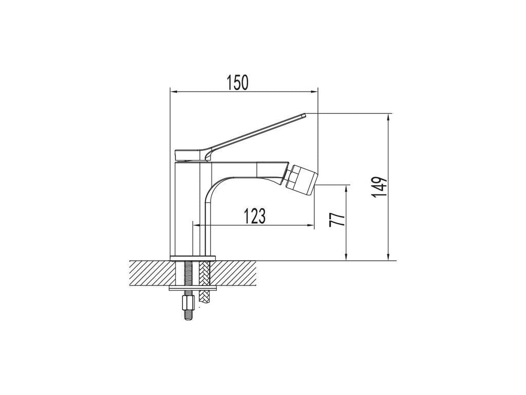 Grifo monomando de bidé Tarsio GME – imagen 2 de 4