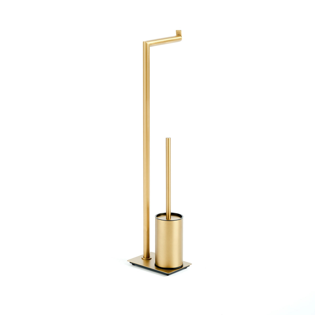 Escobillero de pie con portarrollos Round GME – Oro