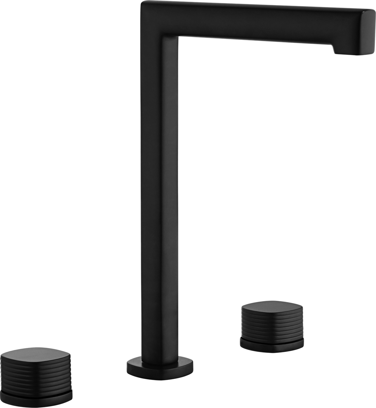Grifo bimando de lavabo sobre encimera caño alto Firenze Imex – Negro mate