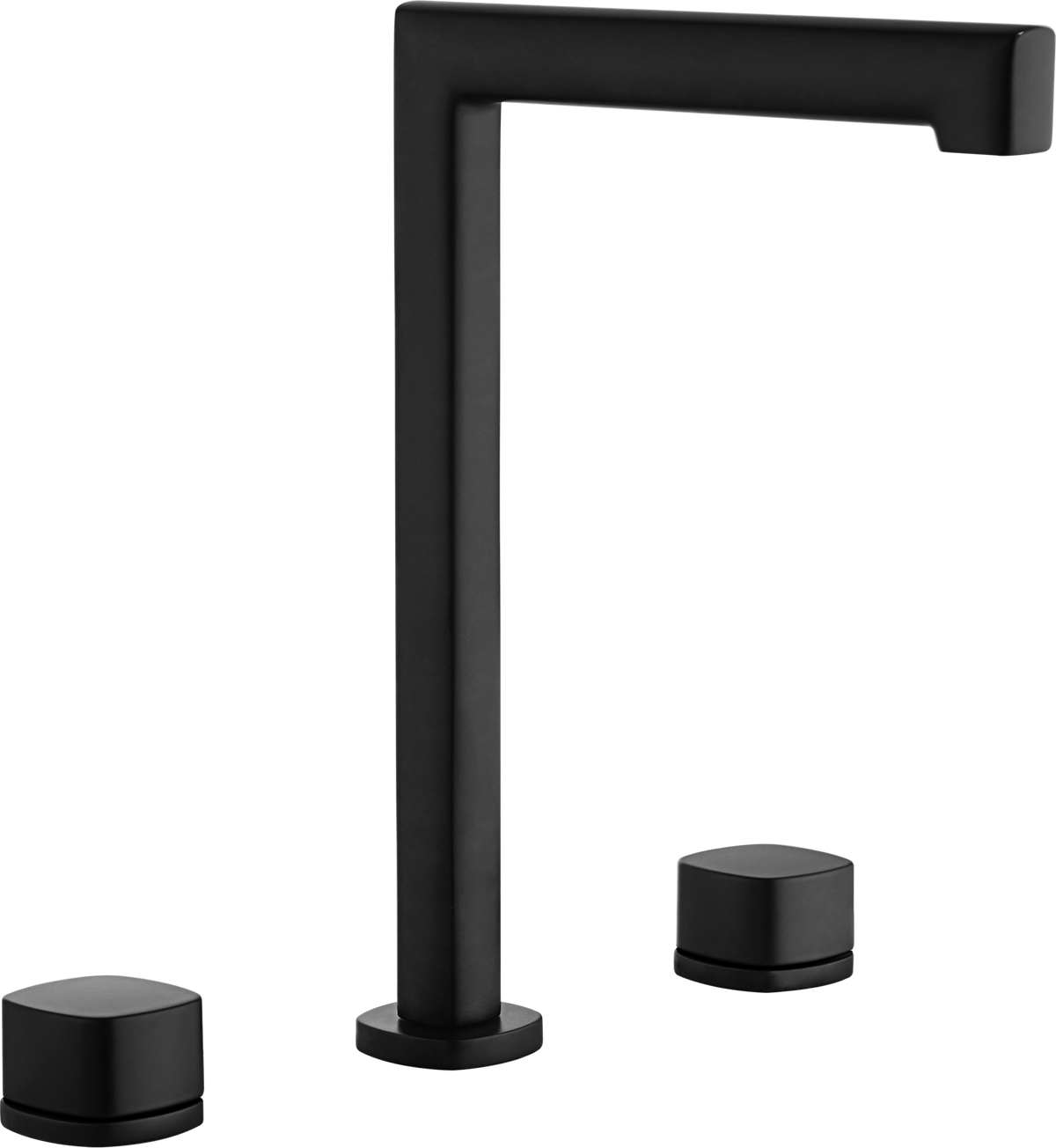 Grifo bimando de lavabo sobre encimera caño alto Toscana Imex – Negro mate