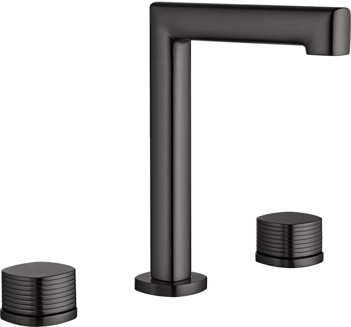Grifo bimando de lavabo sobre encimera caño bajo Firenze Imex – Black gun metal