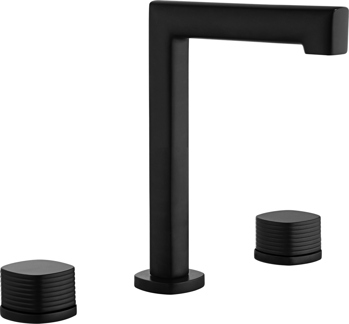Grifo bimando de lavabo sobre encimera caño bajo Firenze Imex – Negro mate