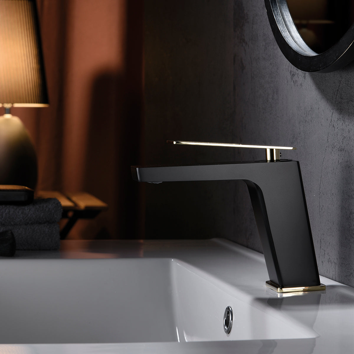 Grifo de lavabo Suecia IMEX – Negro Oro – imagen 6