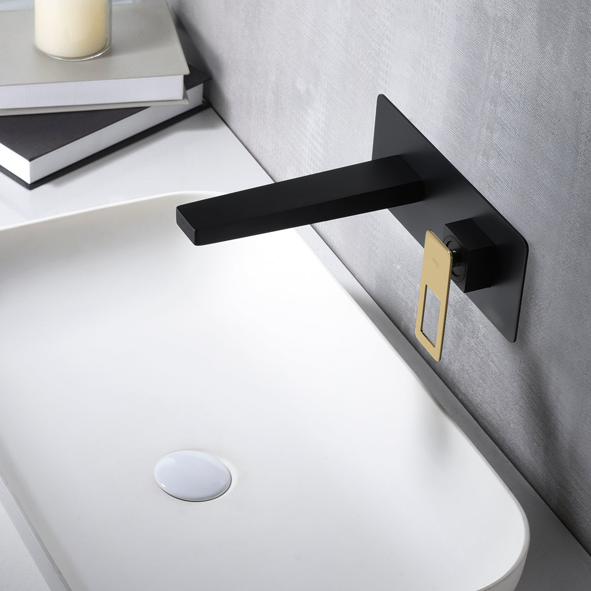 Grifo de lavabo empotrado Suecia IMEX – Negro Oro – imagen 7