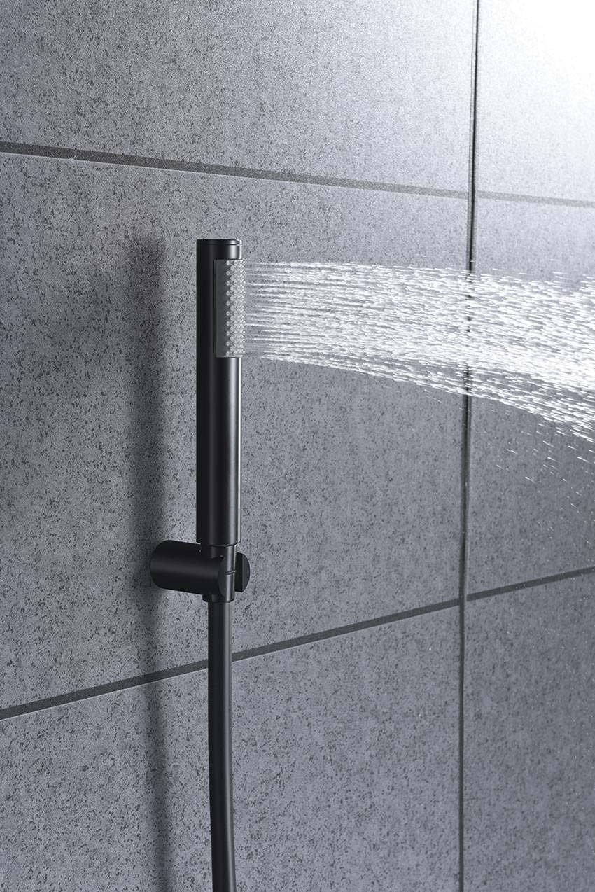 Grifo de bañera y ducha Olimpo IMEX – Negro mate – imagen 14
