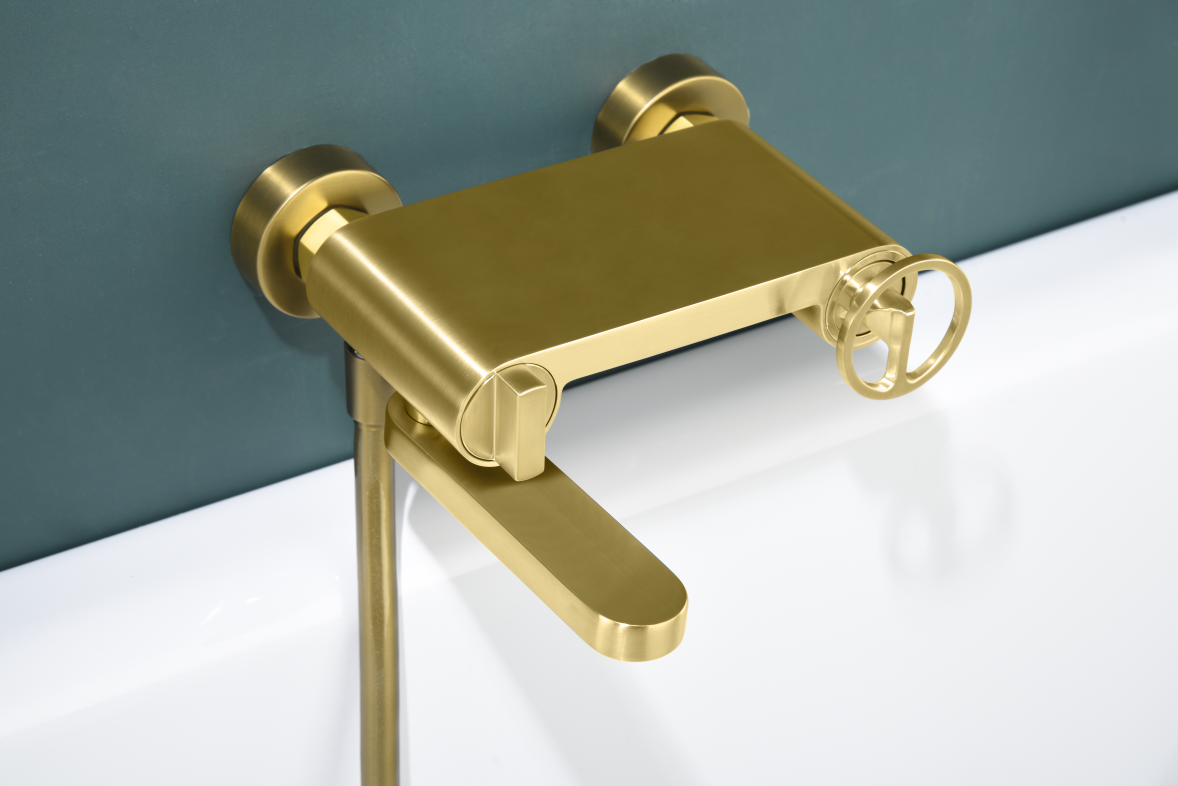 Grifo de bañera y ducha Olimpo IMEX – Oro cepillado – imagen 10