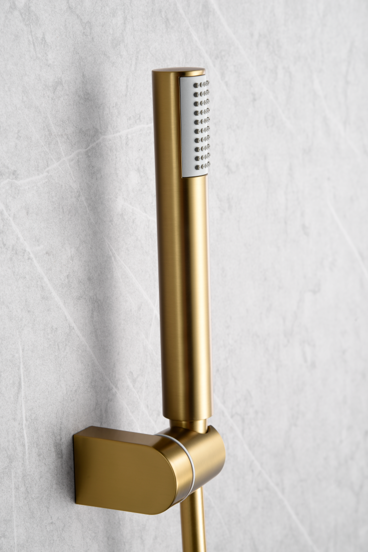Grifo de bañera y ducha Olimpo IMEX – Oro cepillado – imagen 12