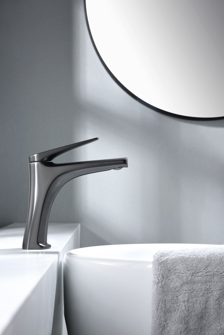 Grifo monomando de lavabo Delos IMEX – Black gun metal – imagen 11