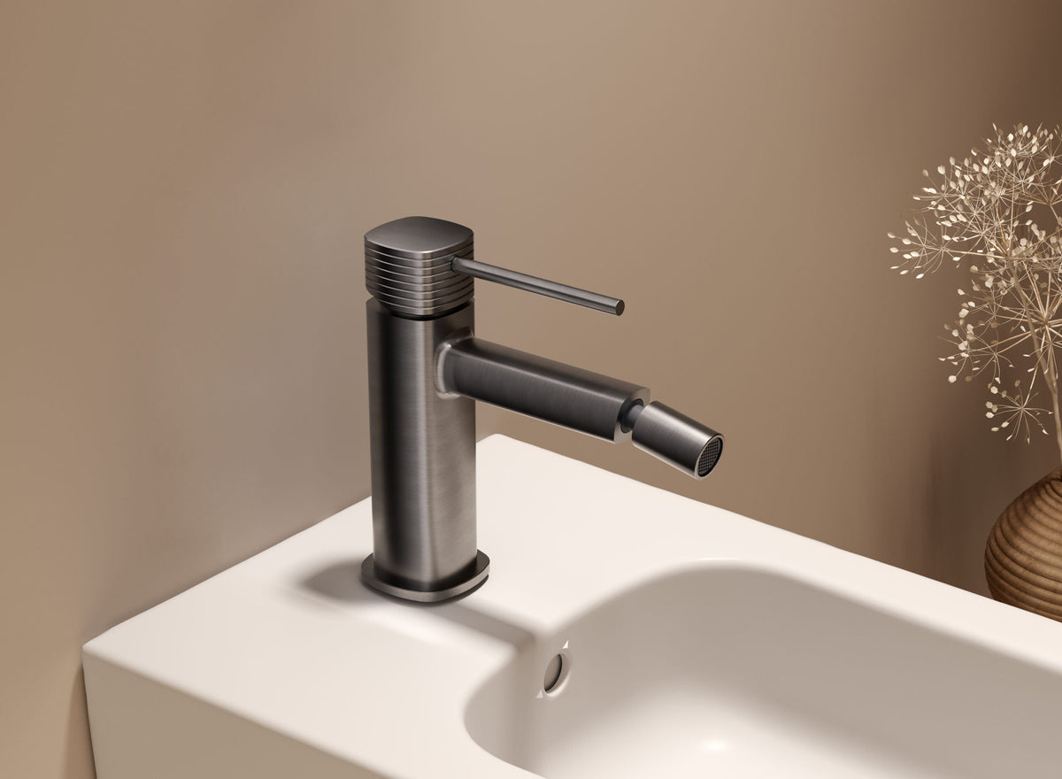 Grifo monomando de bidé Firenze IMEX – Oro cepillado – imagen 5