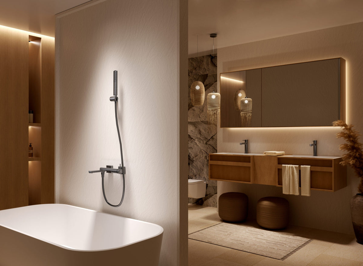 Conjunto de bañera y ducha monomando Firenze IMEX – Níquel cepillado – imagen 7