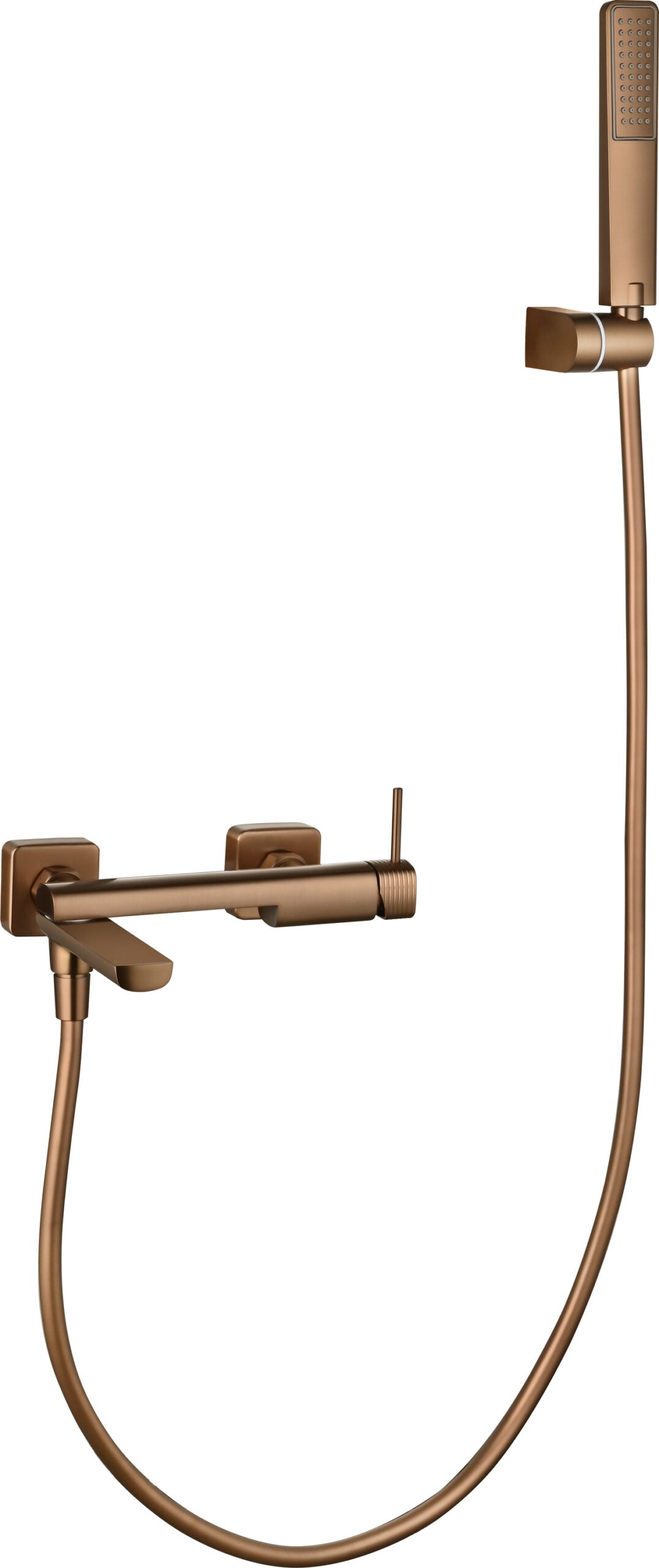 Conjunto de bañera y ducha monomando Firenze Imex – Oro rosa cepillado