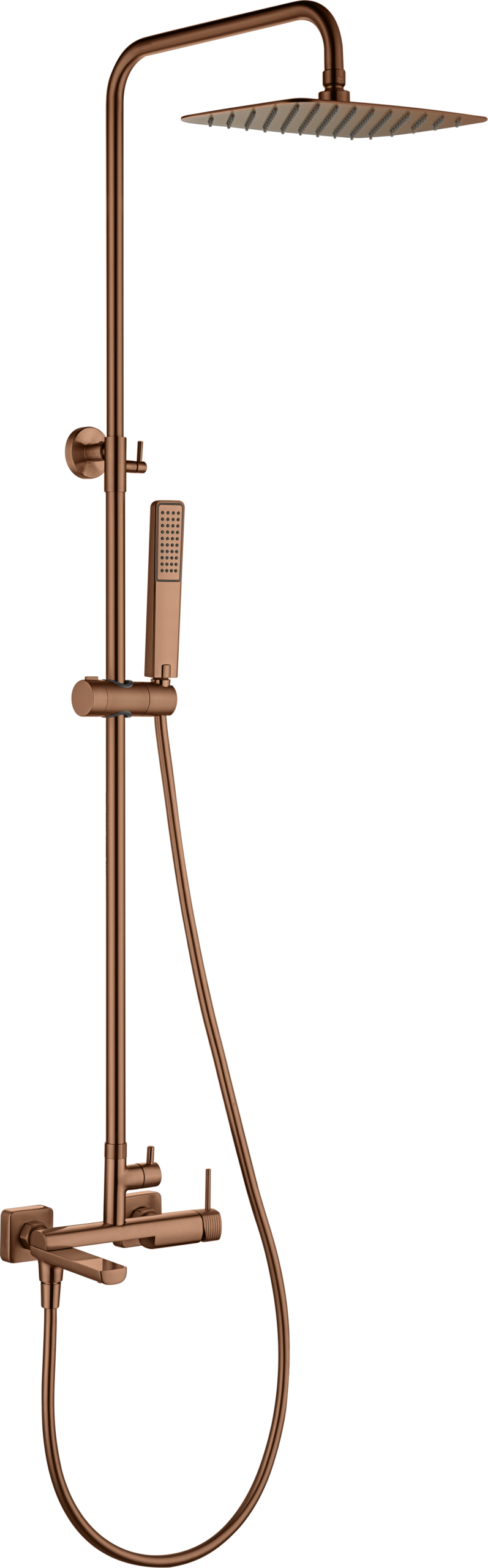 Columna de bañera y ducha monomando Firenze Imex – Oro rosa cepillado