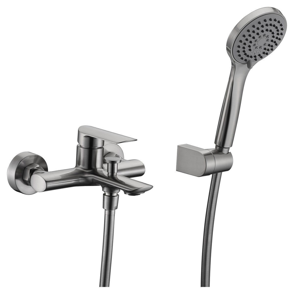 Grifo de bañera y ducha Ural Imex – Níquel cepillado