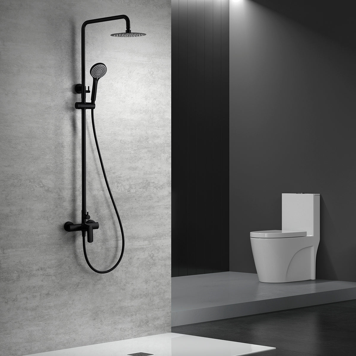 Columna de ducha Ural IMEX – Negro mate – imagen 5