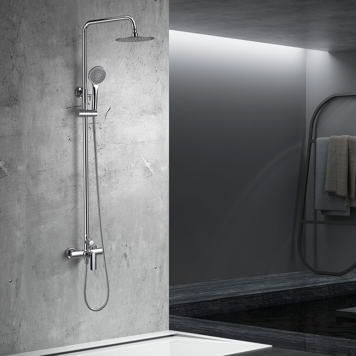 Columna de ducha Ural IMEX – Cromo – imagen 7