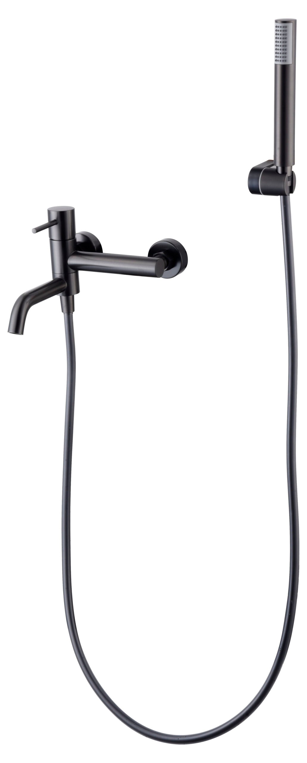 Grifo monomando de bañera y ducha Monza con kit de ducha Imex – Black gun metal
