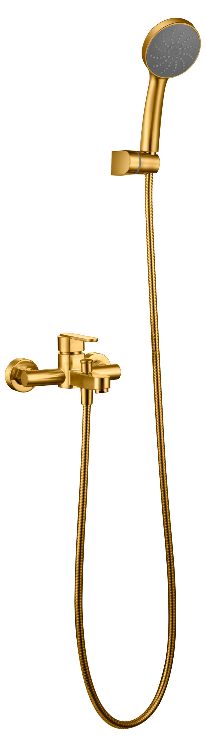 Grifo monomando de bañera y ducha Roma con kit de ducha Imex – Oro cepillado