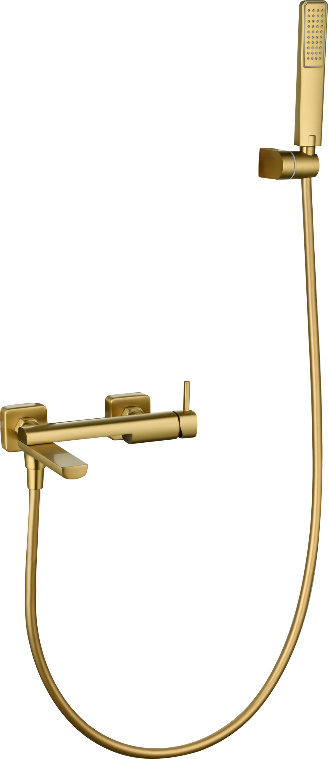 Conjunto de bañera y ducha monomando Toscana Imex – Oro cepillado