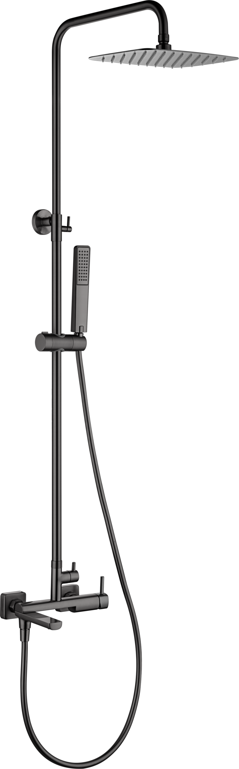 Conjunto de bañera monomando Toscana Imex – Black gun metal