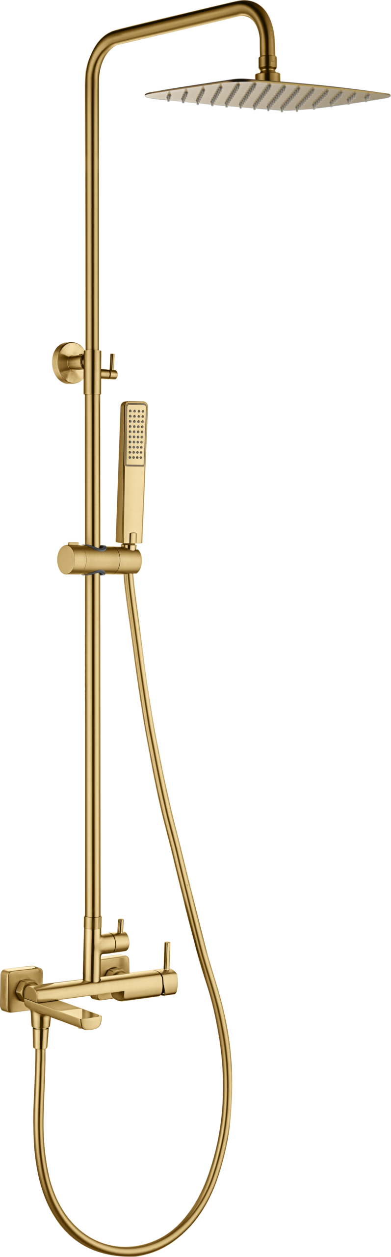 Conjunto de bañera monomando Toscana Imex – Oro cepillado