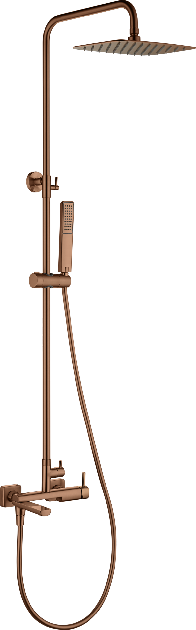 Conjunto de bañera monomando Toscana Imex – Oro rosa cepillado