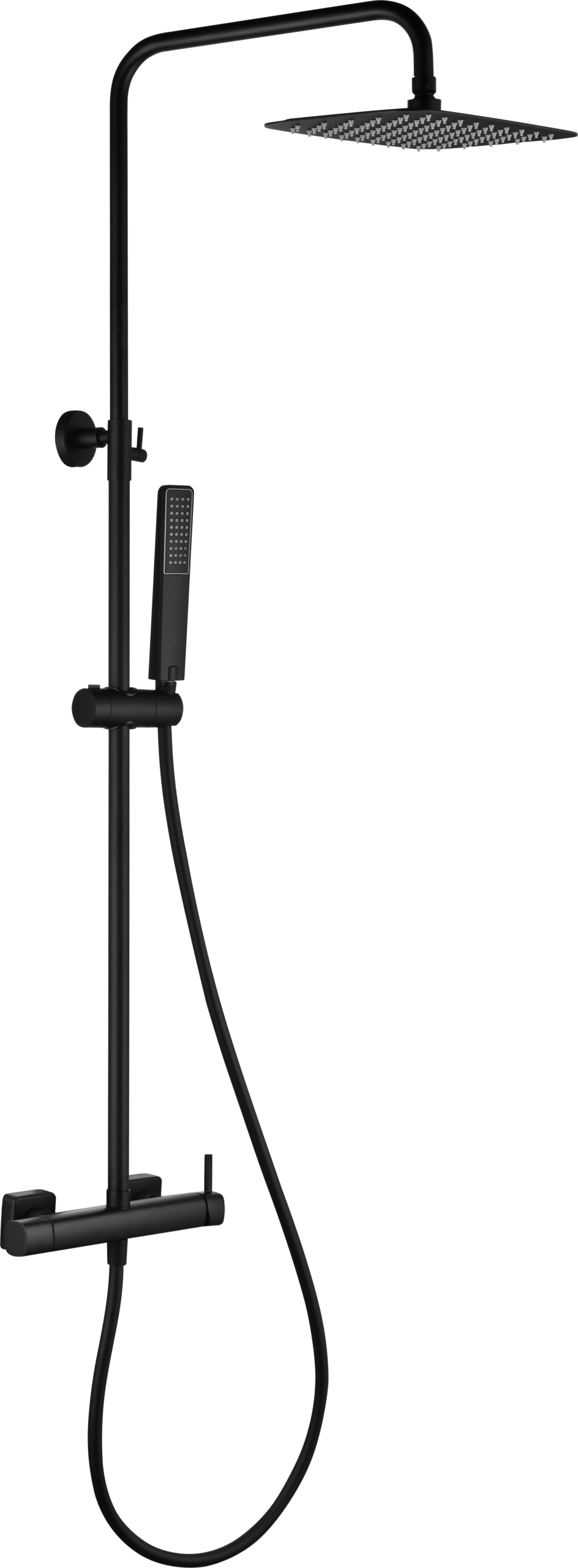 Columna de ducha monomando Toscana Imex – Negro mate