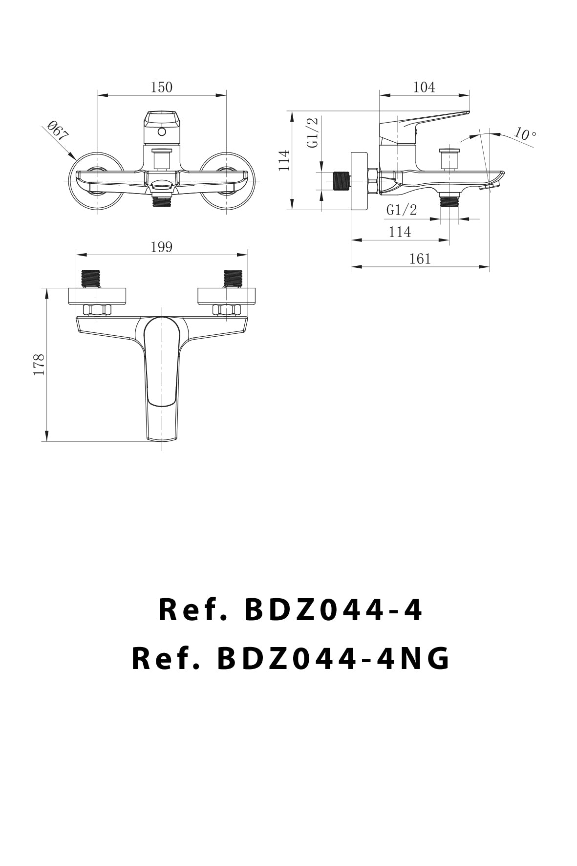 Grifo de bañera y ducha Belgica Imex – imagen 2 de 4