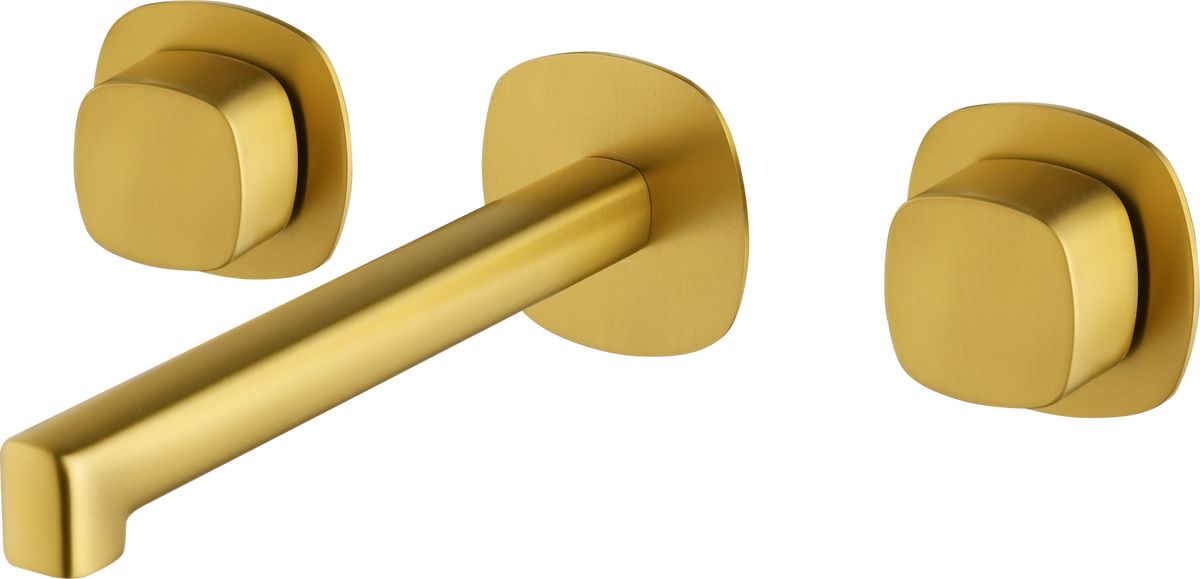 Grifo de lavabo bimando empotrado lavabo Toscana Imex – Oro cepillado