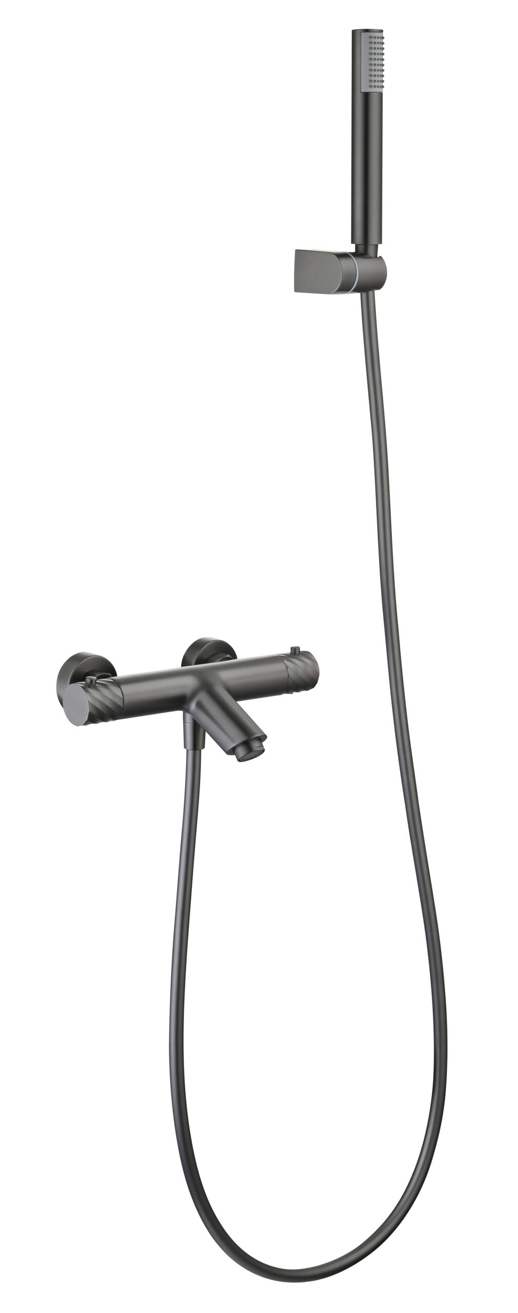 Conjunto de bañera y ducha termostático Bless Imex – Black gun metal