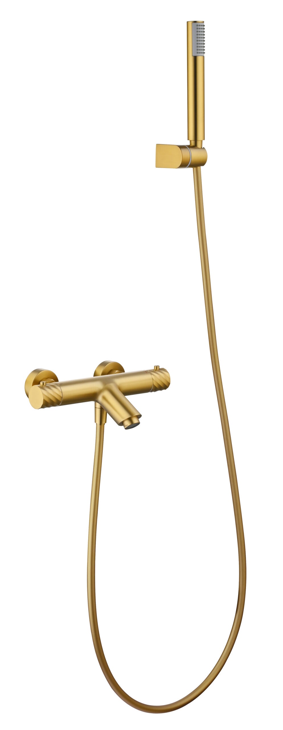 Conjunto de bañera y ducha termostático Bless Imex – Oro cepillado
