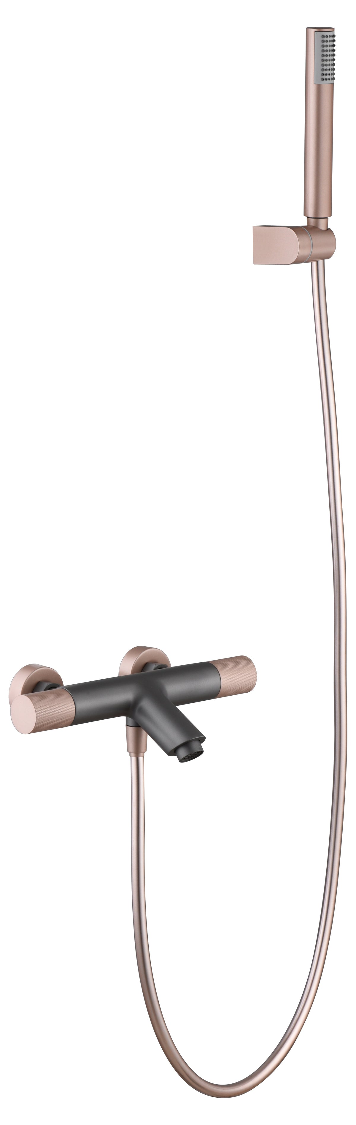 Grifo de bañera y ducha termostático Line Imex – Gris champagne