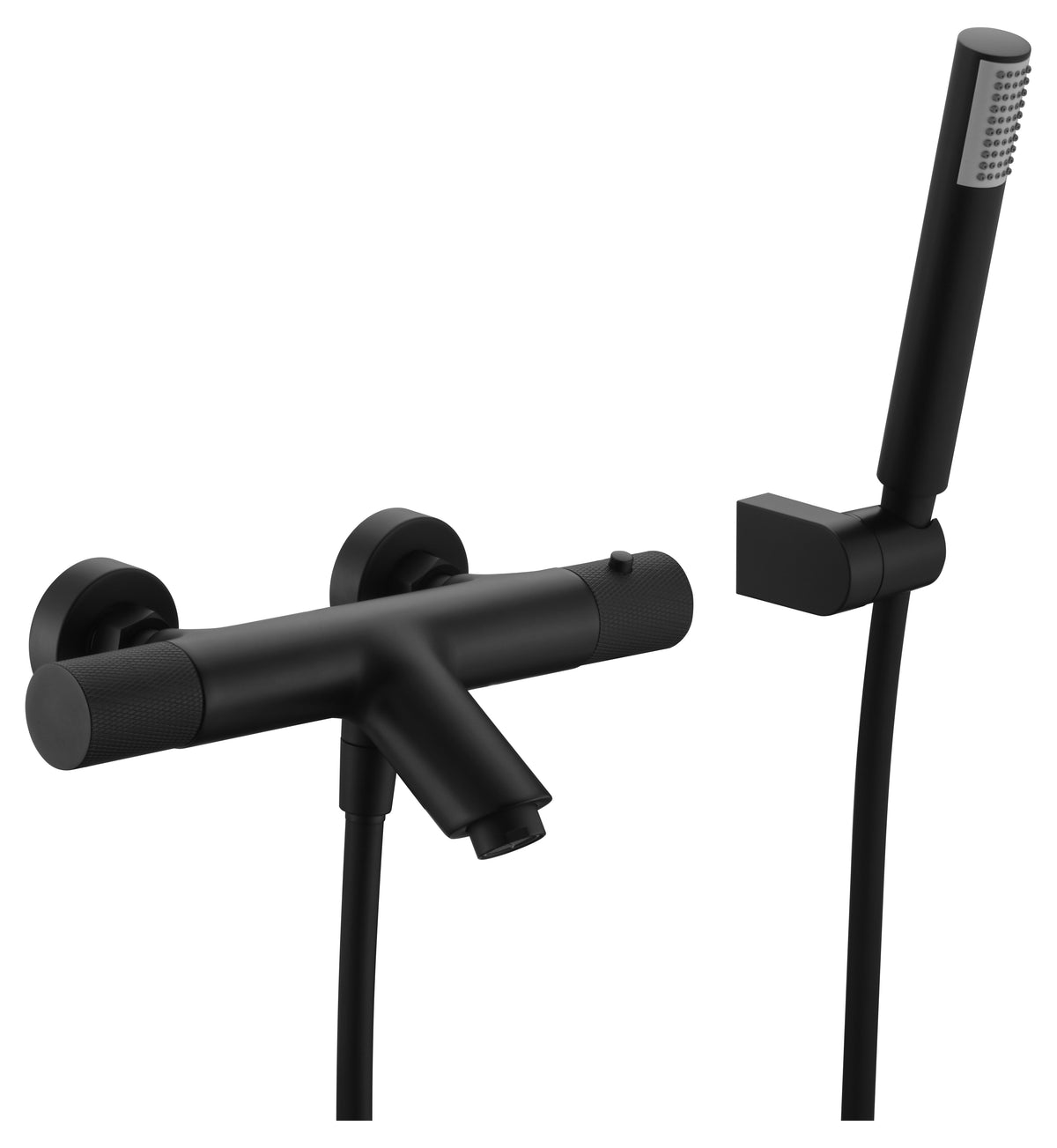 Grifo de bañera y ducha termostático Line Imex – Negro mate
