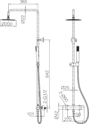 Columna de ducha termostática Génova IMEX – imagen 3 de 7