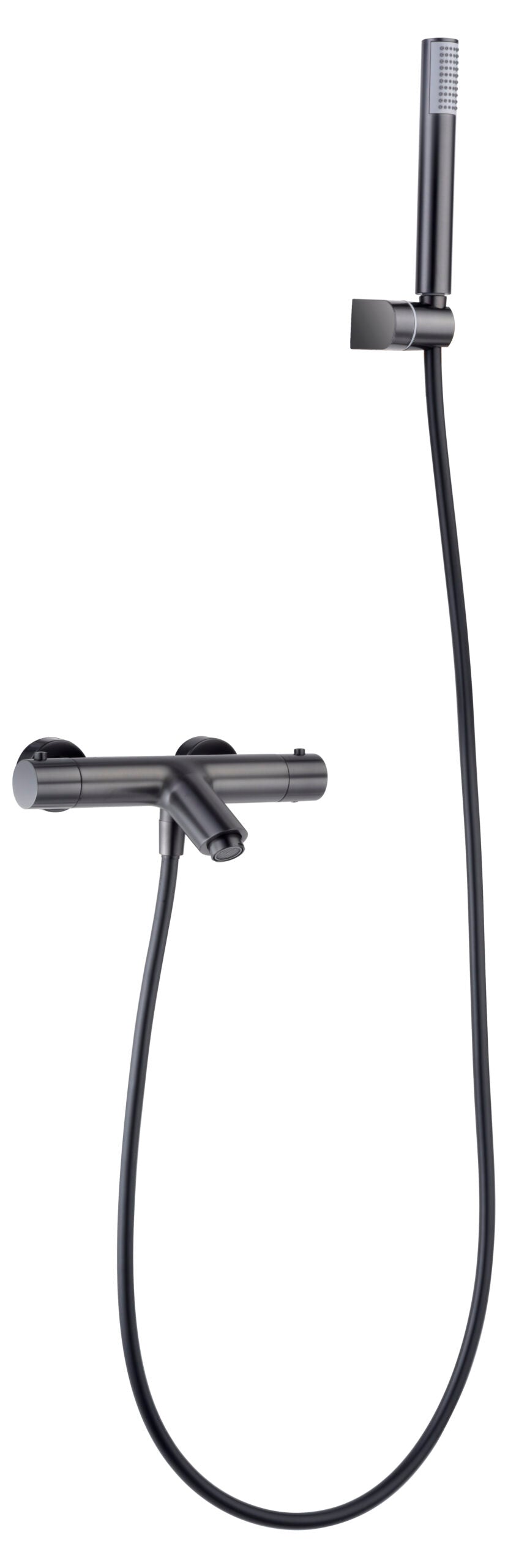 Grifo termostático de bañera y ducha Monza con kit de ducha IMEX – Black gun metal – imagen 17