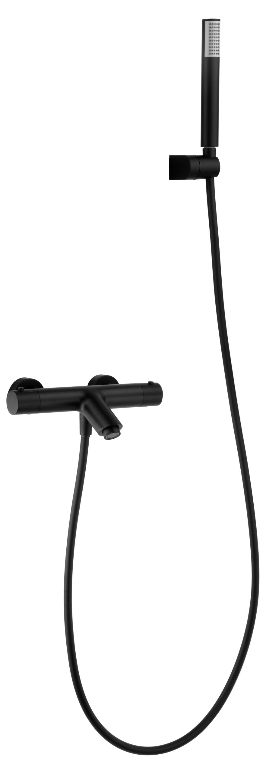 Grifo termostático de bañera y ducha Monza con kit de ducha IMEX – Negro mate – imagen 14