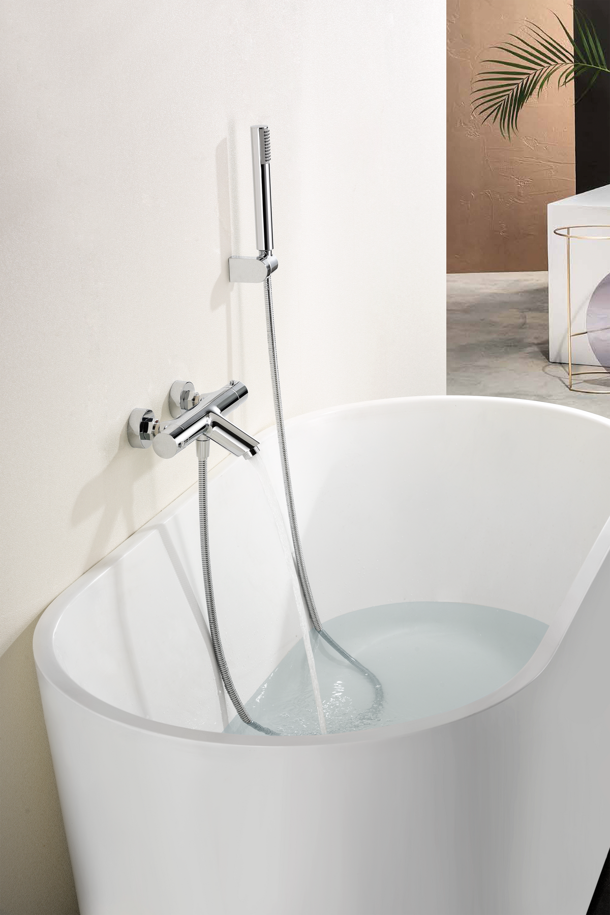 Grifo termostático de bañera y ducha Monza con kit de ducha IMEX – Cromo – imagen 2
