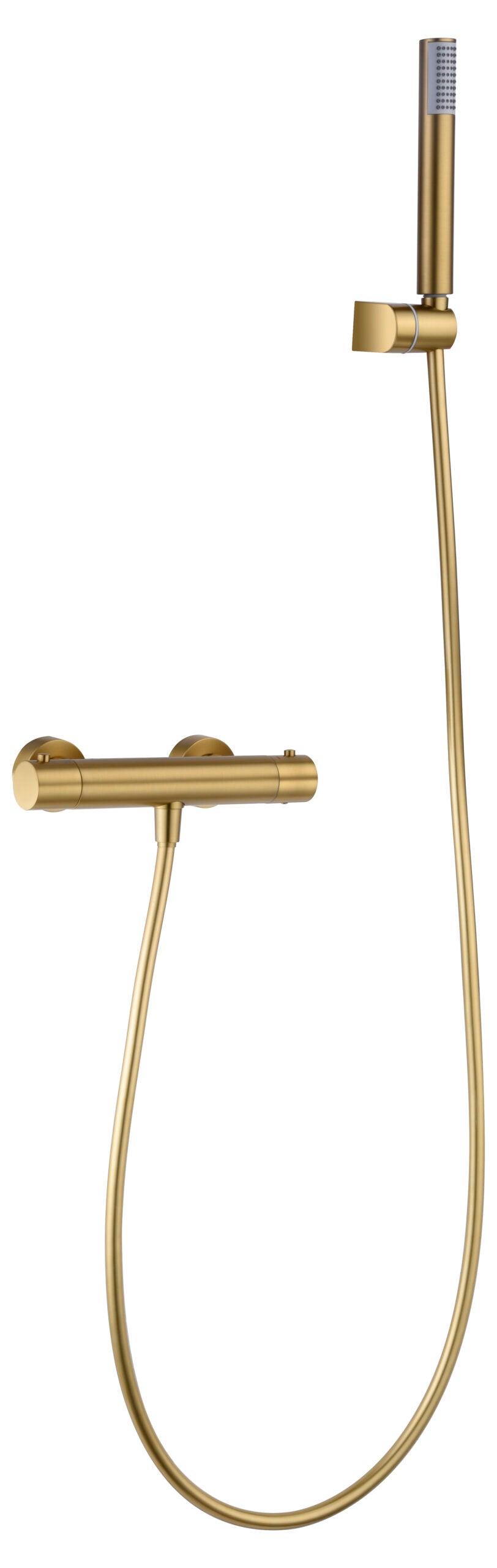 Conjunto de ducha termostático Monza IMEX – Oro cepillado – imagen 9