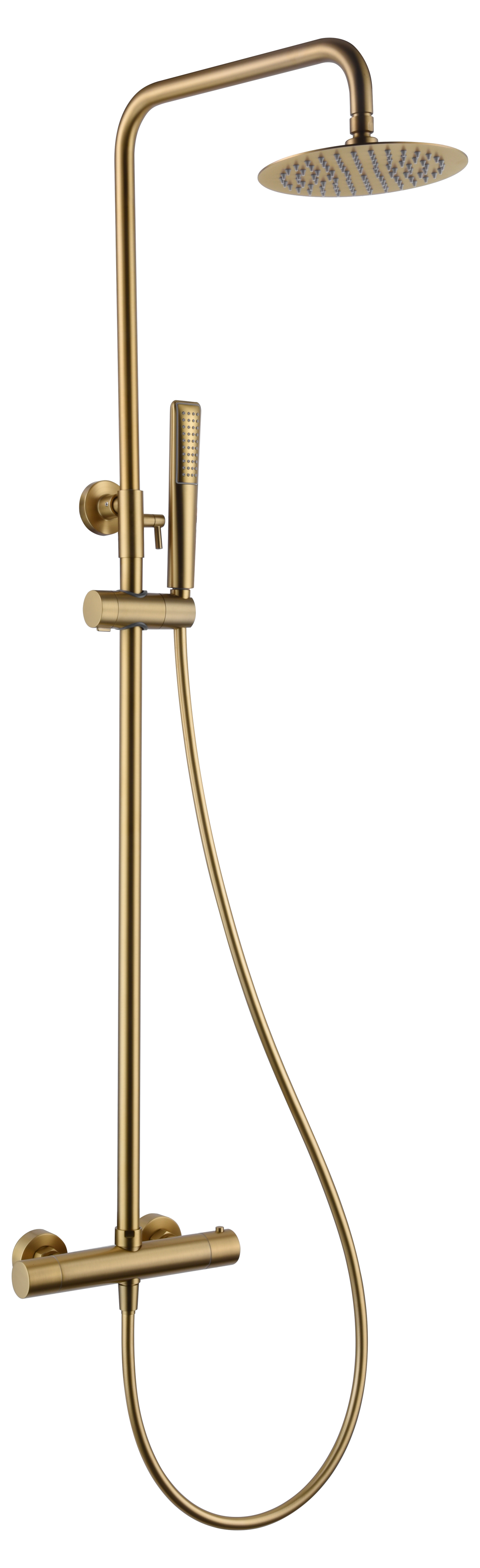 Conjunto ducha termostático Nápoles — Oro cepillado