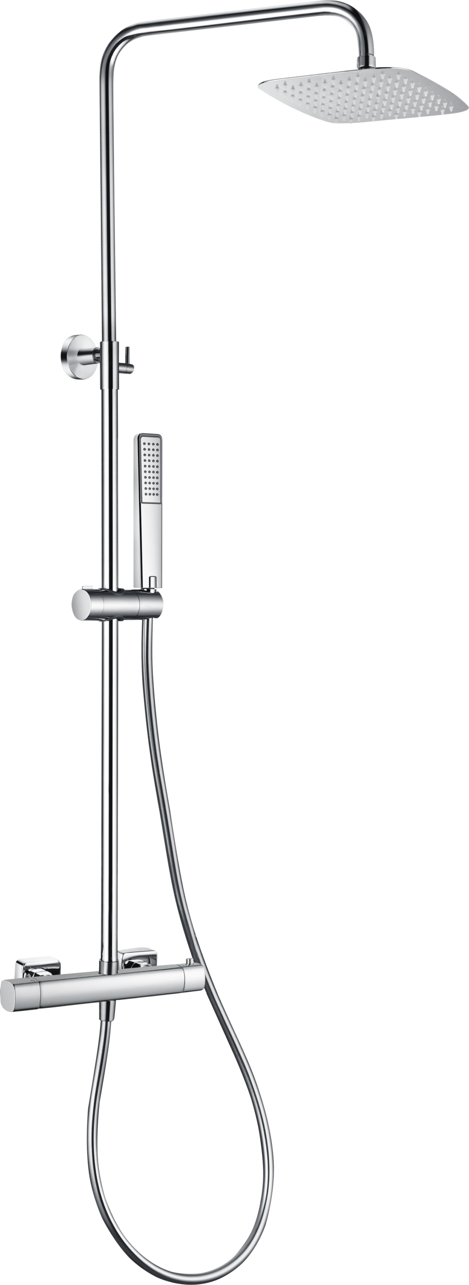 Conjunto de ducha termostático Toscana oro cepillado Imex – Cromo