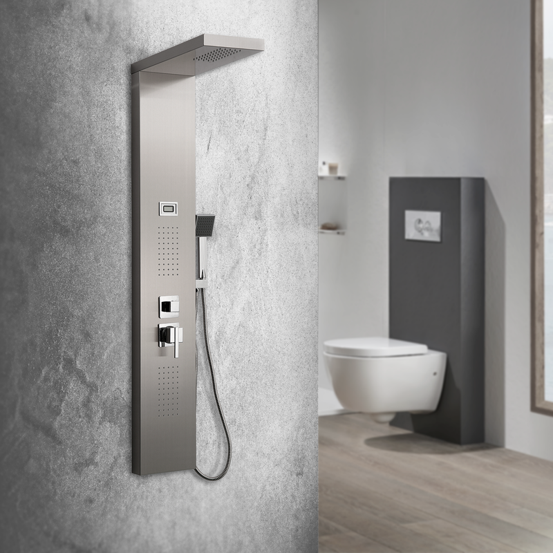 Columna de hidromasaje acero plata S-9127 – imagen 3 de 3