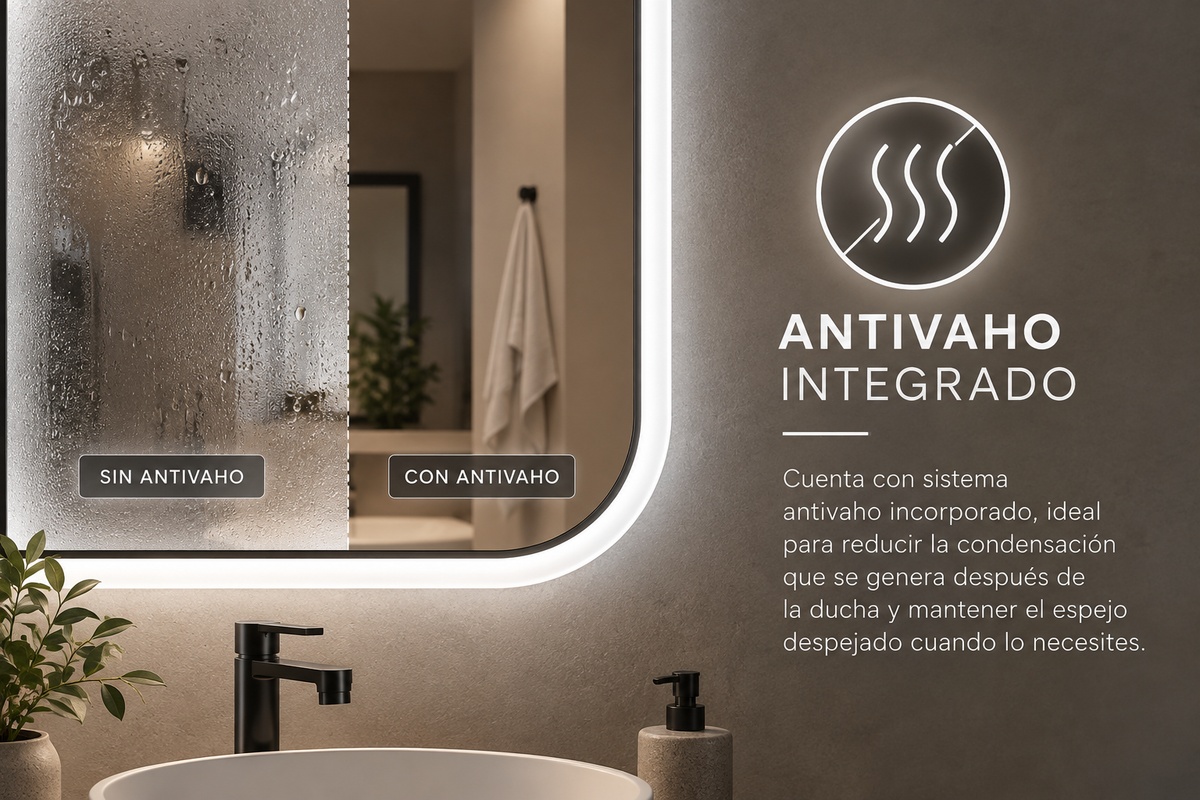Espejo de baño LED ovalado retroiluminado Gales – imagen 3