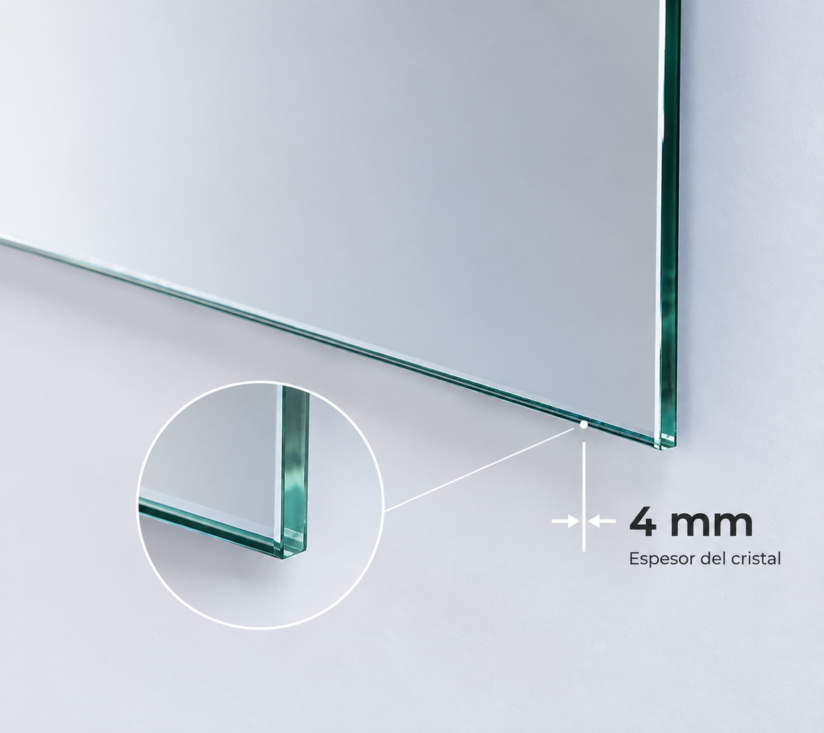 Espejo de baño LED rectangular retroiluminado Bidens – imagen 8