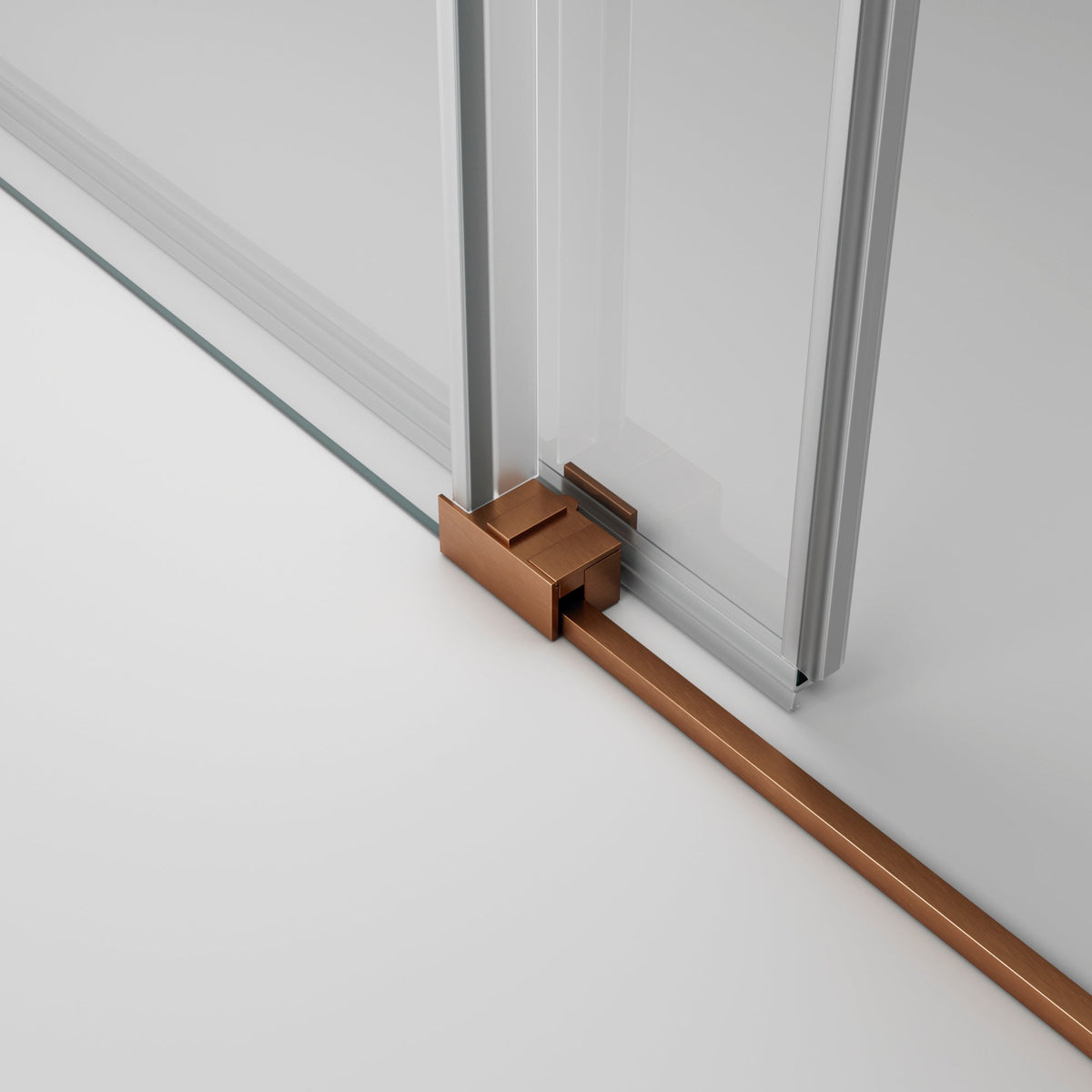 Mampara de bañera corredera frontal con lateral Basic frost GME – Cobre – imagen 15