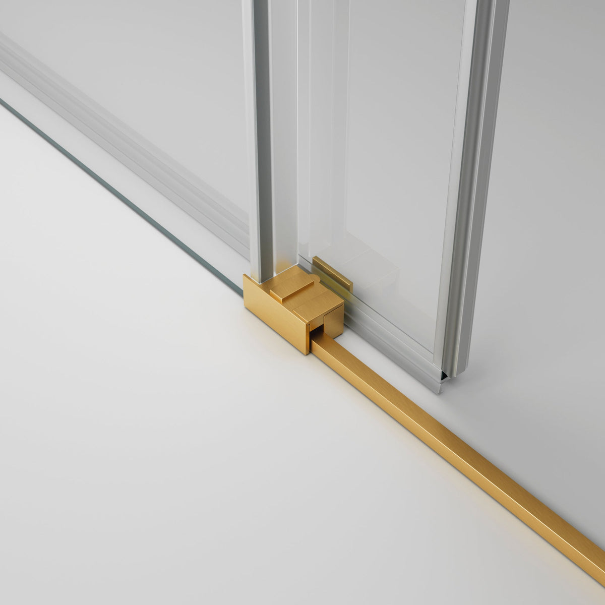 Mampara de bañera corredera frontal con lateral Basic frost GME – Oro – imagen 11