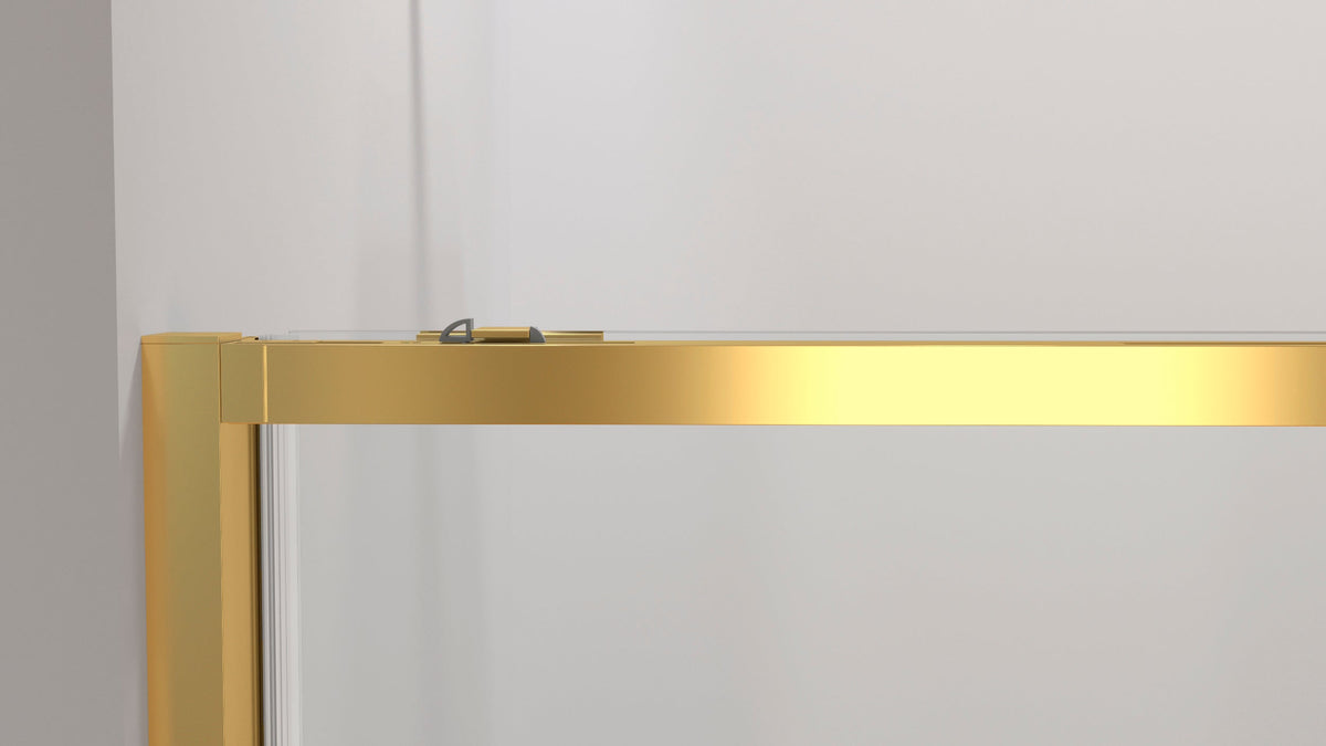 Mampara de ducha corredera frontal Twenty transparente GME – Oro – imagen 8