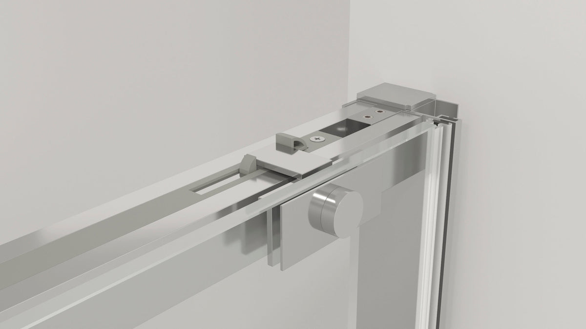 Mampara de ducha corredera frontal Twenty transparente GME – Cromo – imagen 3
