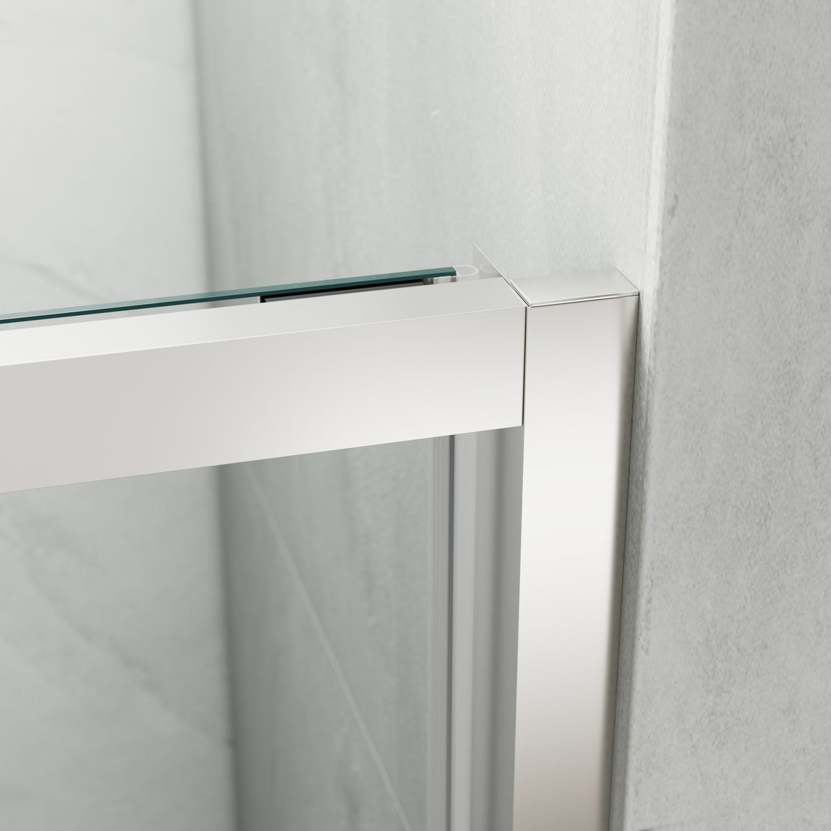 Mampara de ducha corredera-plegable Spazio transparente con panel lateral GME – imagen 2 de 6