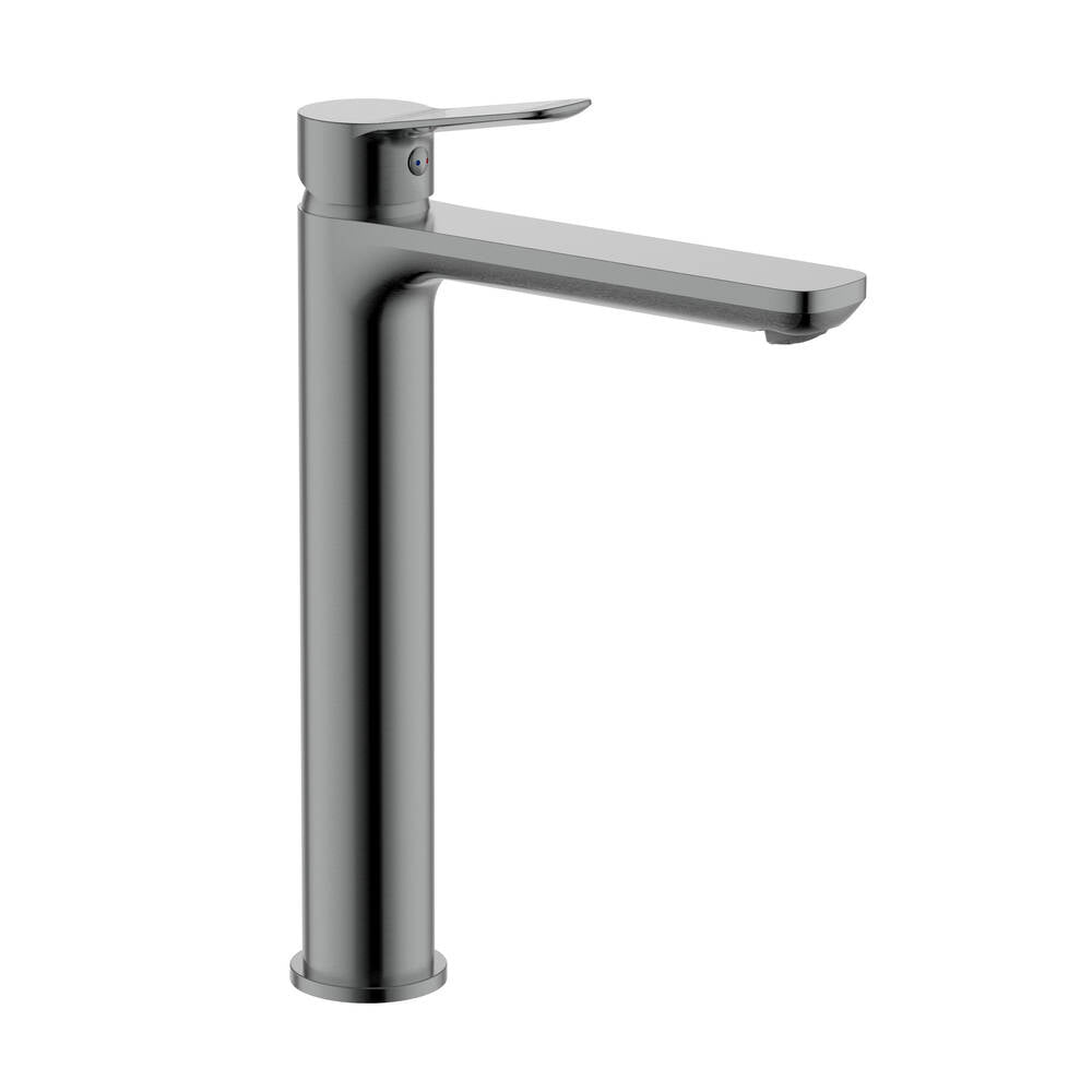 Grifo monomando de lavabo caño alto Rhio GME – Titanio