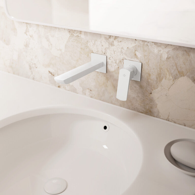 Grifo monomando de lavabo de empotrar Marriot GME – Blanco – imagen 15