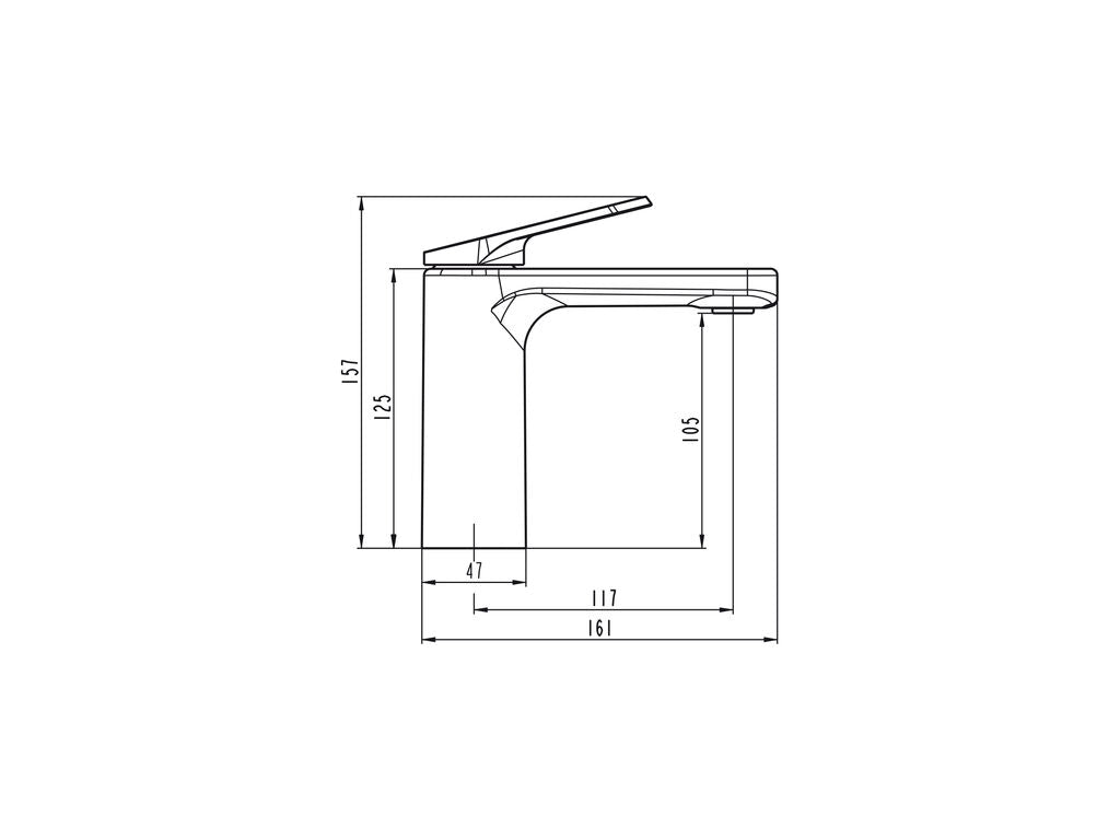Grifo monomando de lavabo Lazio GME – Oro – imagen 6
